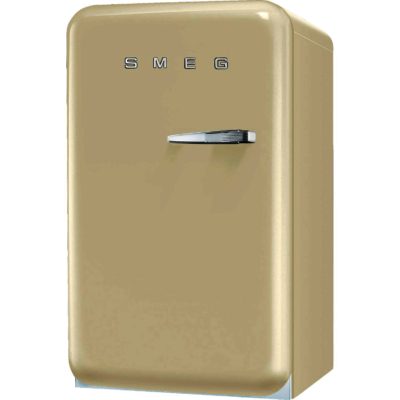 Smeg FAB10HLP 55cm 'Retro Style' Home Bar Fridge and Icebox in Cream with Left Hand Hinge Smeg FAB10HLP 55cm 'Retro Style' Home Bar Fridge and Icebox in Cream with Left Hand Hinge